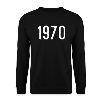 Genial seit 1970 | Geschenk von 1970 - Unisex Pullover - Schwarz - Vorne - Alina (178cm) & Michal (187cm)