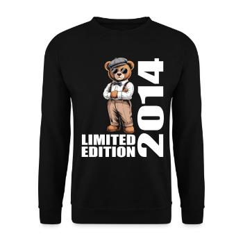 2014 Limited Edition Bär Geburtstag 2014 - Unisex Pullover - Schwarz - Vorne - Alina (178cm) & Michal (187cm)