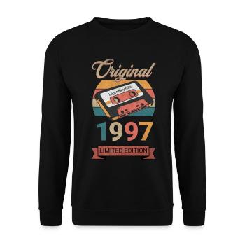 Cadeau d’anniversaire original 1997 en édition limitée - Sweat-shirt Unisexe - noir - Devant - Alina (178cm) & Michal (187cm)