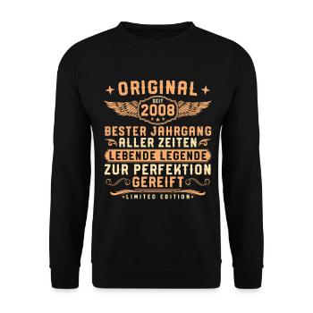2008 Vintage Living Legend 18th Birthday - Unisex Sweatshirt - black - Front - Alina (178cm) & Michal (187cm)