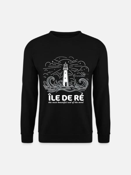 Île de Ré Der schönste Ort der Welt Charente - Unisex Pullover - Schwarz