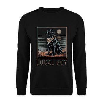 Local Boy Labrador Hunting Dog Duck Hunting - Unisex Sweatshirt - black - Front - Alina (178cm) & Michal (187cm)