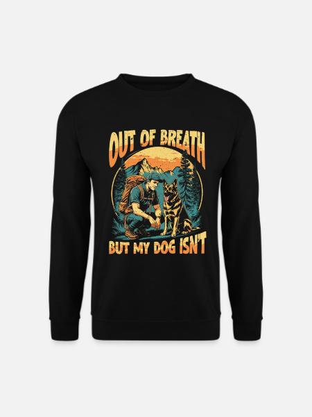 Trail Chien Randonnée Chien Trekker - Sweat-shirt Unisexe - noir