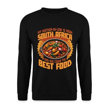Südafrikanische Schwiegermutter Südafrika - Unisex Pullover - Schwarz - Vorne - Alina (178cm) & Michal (187cm)