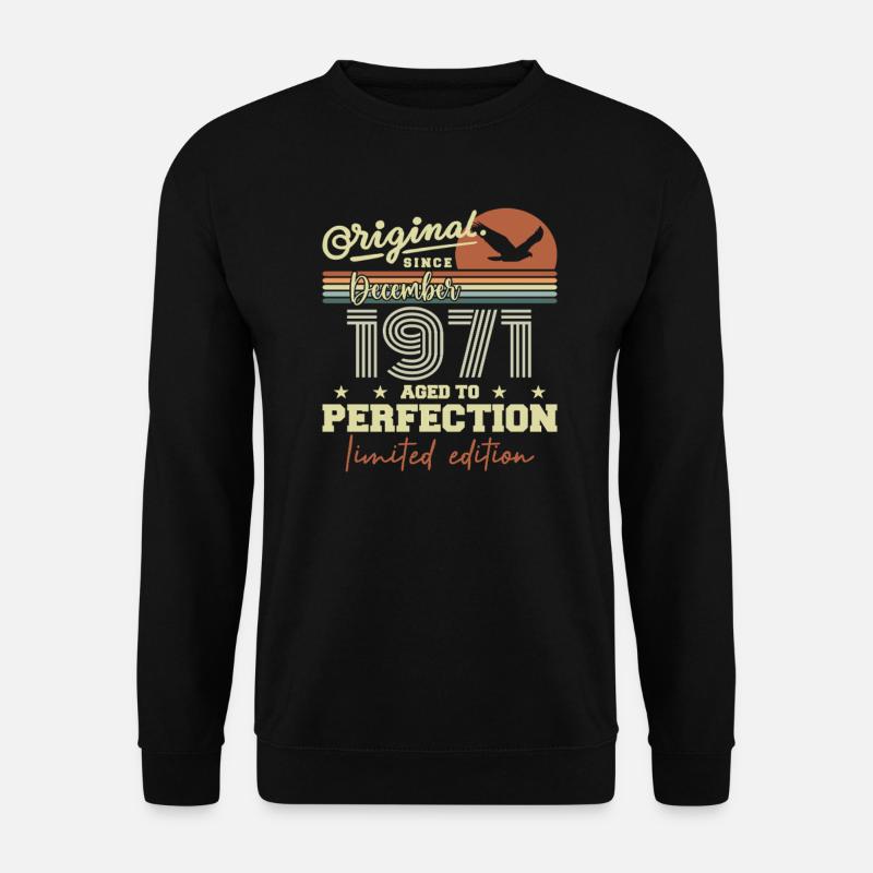 54th Birthday | Original December 1971 - Unisex Sweatshirt - black