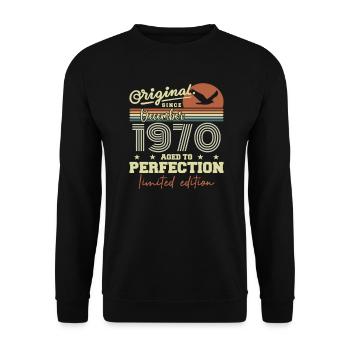 55th Anniversary | Original December 1970 - Unisex Sweatshirt - black - Front - Alina (178cm) & Michal (187cm)