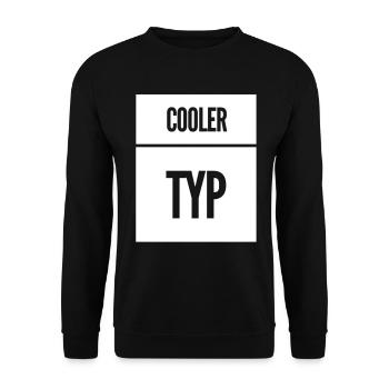Cooler Typ Lustiger Spruch - Unisex Pullover - Schwarz - Vorne - Alina (178cm) & Michal (187cm)