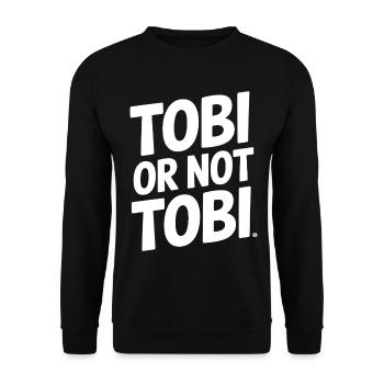 Tobi ou pas Tobi – Telle est la question - Sweat-shirt Unisexe - noir - Devant - Alina (178cm) & Michal (187cm)