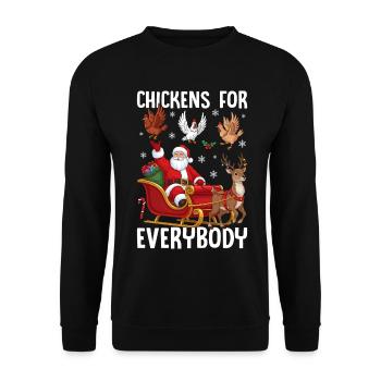 Chickens for Everybody - Unisex Sweatshirt - black - Front - Alina (178cm) & Michal (187cm)