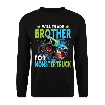 Camion monstre - Sweat-shirt Unisexe - noir - Devant - Alina (178cm) & Michal (187cm)