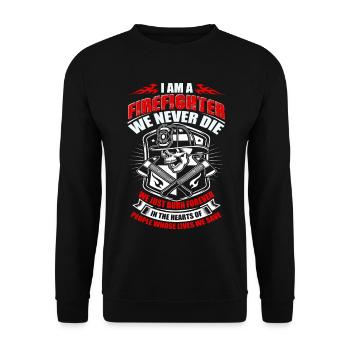 Fire brigade - Unisex Sweatshirt - black - Front - Alina (178cm) & Michal (187cm)