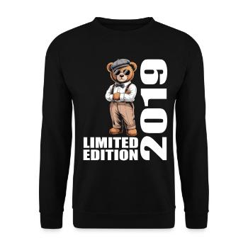 2019 Édition Limitée Ours Anniversaire 2019 - Sweat-shirt Unisexe - noir - Devant - Alina (178cm) & Michal (187cm)