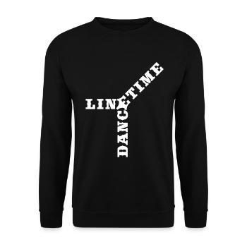Temps de danse en ligne de mots croisés - Sweat-shirt Unisexe - noir - Devant - Alina (178cm) & Michal (187cm)
