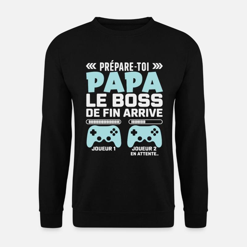 Design Humor Gaming Werdender Vater - Unisex Pullover - Schwarz