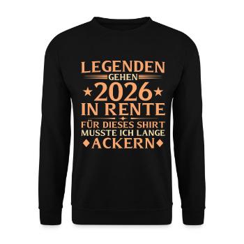Pensioners 2026 - Lange Ackern Farewell Pension - Unisex Sweatshirt - black - Front - Alina (178cm) & Michal (187cm)