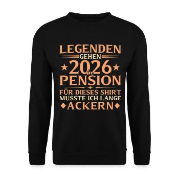 Pensioner 2026 - Lange Ackern Farewell Pension - Unisex Sweatshirt - black - Front - Alina (178cm) & Michal (187cm)