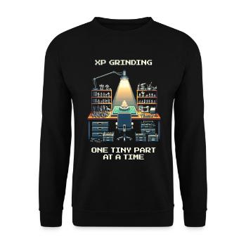 XP Grind: One Part at a Time | Model making - Unisex Sweatshirt - black - Front - Alina (178cm) & Michal (187cm)