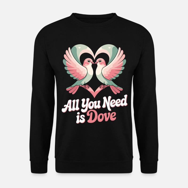 Wortspiel Vogeltaube Humor - Unisex Pullover - Schwarz