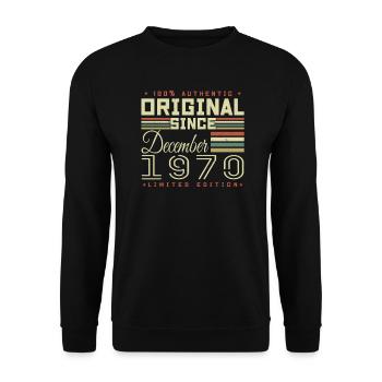 Les légendes sont nées en décembre 1970 - Sweat-shirt Unisexe - noir - Devant - Alina (178cm) & Michal (187cm)