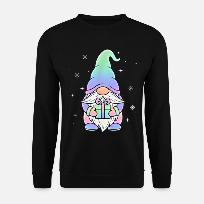 Christmas Gnome Pastel Gradient - Unisex Sweatshirt - black