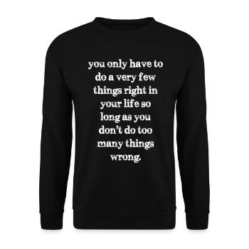 Sie müssen nur ganz wenige Dinge richtig machen - Unisex Pullover - Schwarz - Vorne - Alina (178cm) & Michal (187cm)