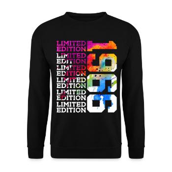 ÉDITION LIMITÉE 1966 60 ANS 60E ANNIVERSAIRE - Sweat-shirt Unisexe - noir - Devant - Alina (178cm) & Michal (187cm)