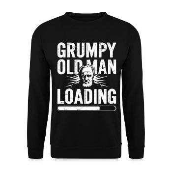 GriesgrämigerAlterMann Ladebalken - Unisex Pullover - Schwarz - Vorne - Alina (178cm) & Michal (187cm)
