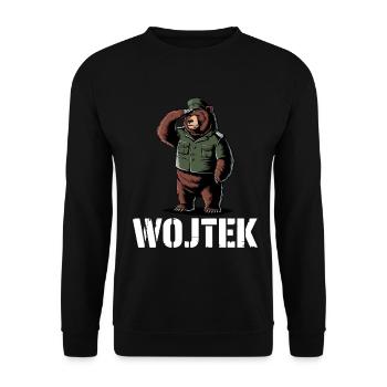 Wojtek Ours Look Militaire - Sweat-shirt Unisexe - noir - Devant - Alina (178cm) & Michal (187cm)