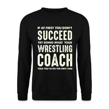 Victory by coach instruction - Unisex Sweatshirt - black - Front - Alina (178cm) & Michal (187cm)