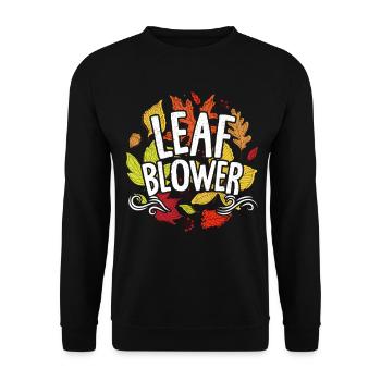 Funny Leaf Blower Fall Costume Couple Matching - Unisex Sweatshirt - black - Front - Alina (178cm) & Michal (187cm)
