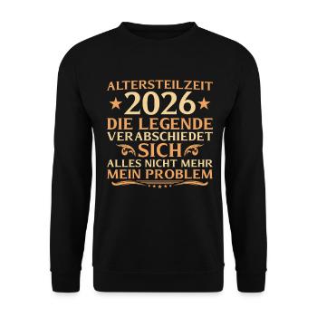 Partial retirement 2026: Legend says goodbye - Unisex Sweatshirt - black - Front - Alina (178cm) & Michal (187cm)