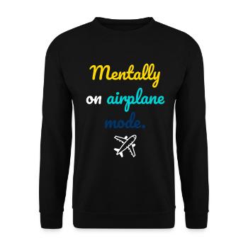 Mode de vol mental - Sweat-shirt Unisexe - noir - Devant - Alina (178cm) & Michal (187cm)