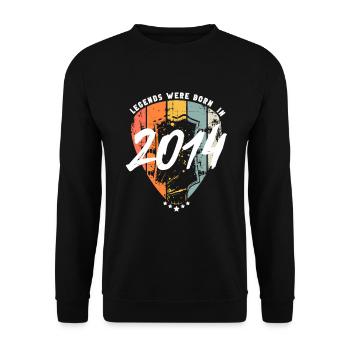 Anniversaire 2014 Guitariste Guitare - Sweat-shirt Unisexe - noir - Devant - Alina (178cm) & Michal (187cm)
