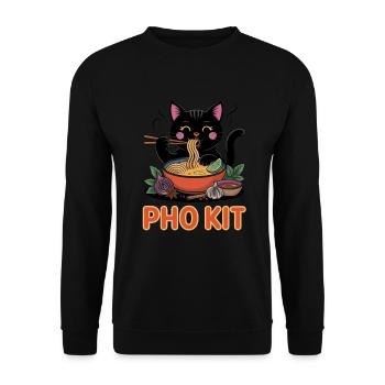 Pho Kit Bol de nouilles Foodie Asiatique - Sweat-shirt Unisexe - noir - Devant - Alina (178cm) & Michal (187cm)