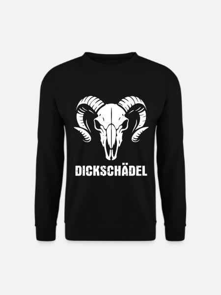 Widderkopf Schädel mit Hörnern - Dickschädel - Unisex Pullover - Schwarz
