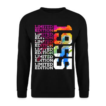 LIMITED EDITION 1955 71 YEARS 71ST BIRTHDAY - Unisex Sweatshirt - black - Front - Alina (178cm) & Michal (187cm)