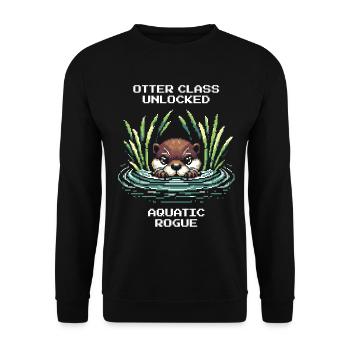 Otter Class Unlocked: Water Rogue | RPG - Unisex Sweatshirt - black - Front - Alina (178cm) & Michal (187cm)