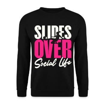 Slips Over The Social Life Of Soccer Girls - Unisex Sweatshirt - black - Front - Alina (178cm) & Michal (187cm)