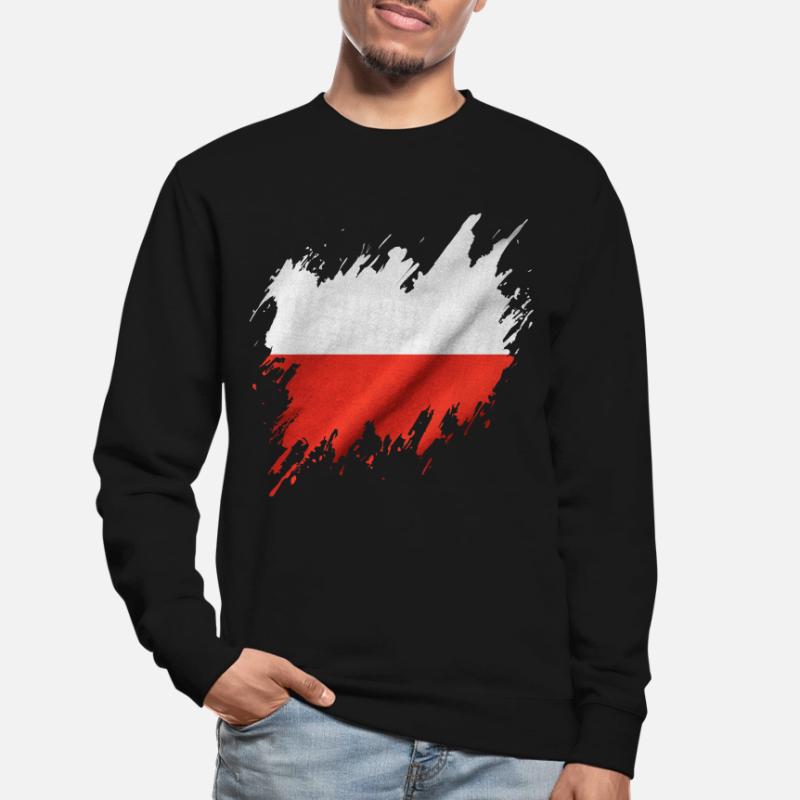 Drapeau de la Pologne, style déchiré Sweat-shirt Unisexe