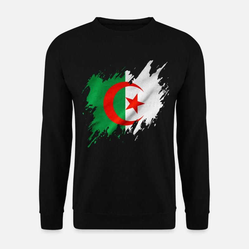 Drapeau de l’Algérie, style déchiré - Sweat-shirt Unisexe - noir