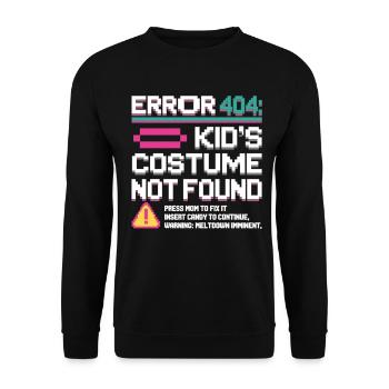 Error 404 Kinderkostüm nicht gefunden - Unisex Pullover - Schwarz - Vorne - Alina (178cm) & Michal (187cm)