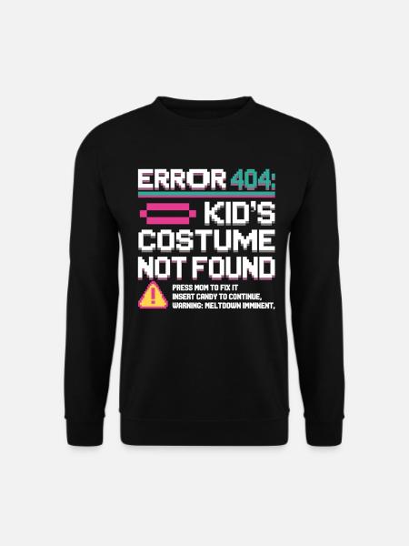 Error 404 Kinderkostüm nicht gefunden - Unisex Pullover - Schwarz