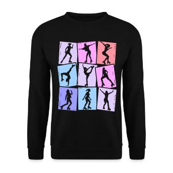 Roller Skates Roller Skates Women Kids Girls - Unisex Sweatshirt - black - Front - Alina (178cm) & Michal (187cm)