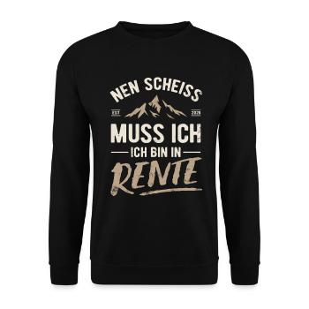 I have to give a shit, I'm retired in 2026 - Unisex Sweatshirt - black - Front - Alina (178cm) & Michal (187cm)
