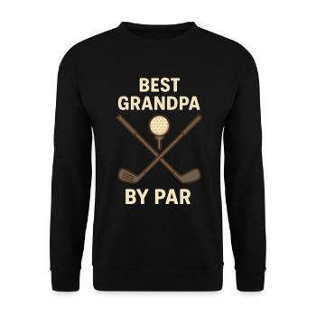 Best Grandpa By Par Funny Golf Lover Design - Unisex Sweatshirt - black - Front - Alina (178cm) & Michal (187cm)