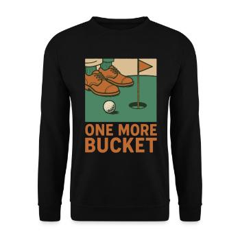 Funny Golf One More Bucket Golf Lover Golfer - Sweat-shirt Unisexe - noir - Devant - Alina (178cm) & Michal (187cm)