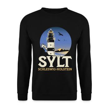Nordsee Urlaub SYLT SCHLESWIG HOLSTEIN Lustiges - Unisex Pullover - Schwarz - Vorne - Alina (178cm) & Michal (187cm)