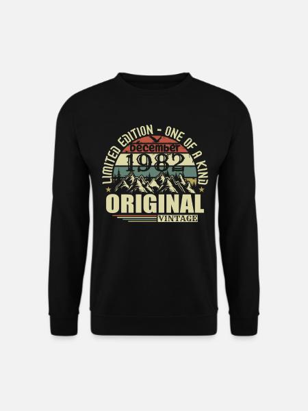 December 1982 December Anniversary December 1982 - Unisex Sweatshirt - black