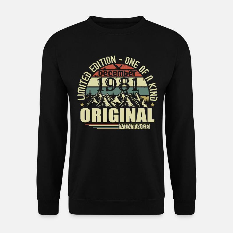 Dezember 1981 Dezember Jahrestag Dezember 1981 - Unisex Pullover - Schwarz