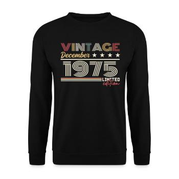 Cadeau Décembre 1975 - Sweat-shirt Unisexe - noir - Devant - Alina (178cm) & Michal (187cm)
